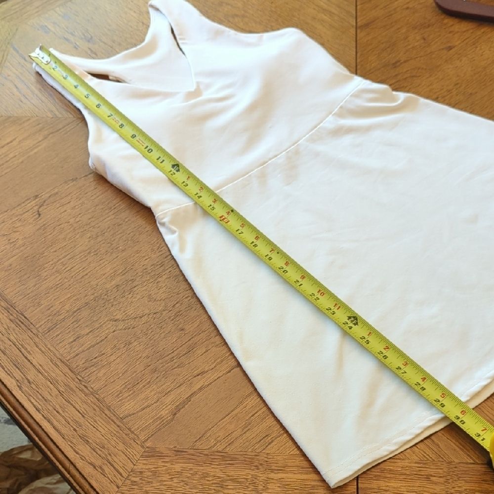 Fabletics On-The-Go Built-In Bra Cream Ivory Sleeveless Dress - Picture 6 of 6